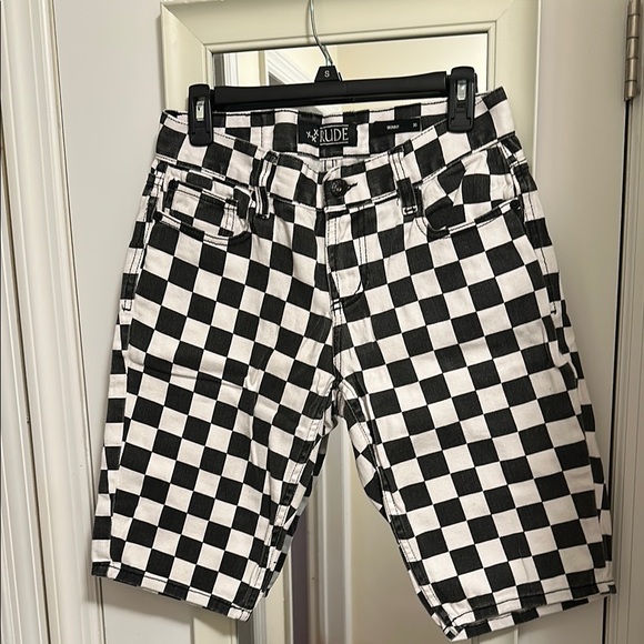 RUDE Other - Rude Black and White  Checkered Men's Shorts EUC